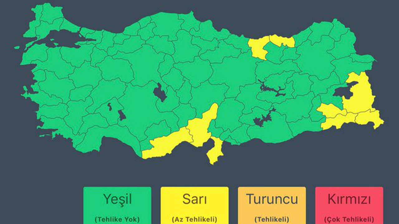 İçişleri Bakanlığı uyardı: 18 ilde kuvvetli yağış ve fırtına bekleniyor