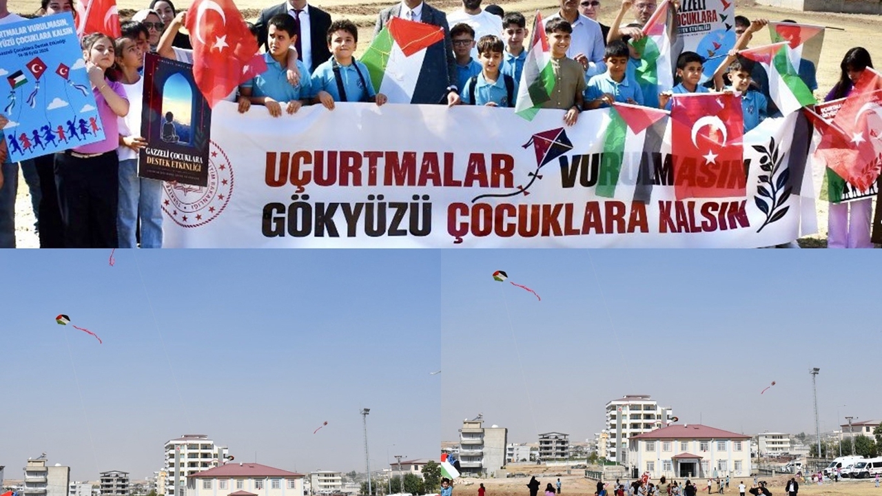 Siirt’te gökyüzüne barış mesajı: Uçurtmalar Gazze’deki çocuklar için uçuruldu