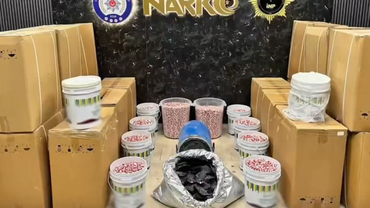Mersin’de 3 operasyonda 1 ton 716 kilogram pregabalin ele geçirildi