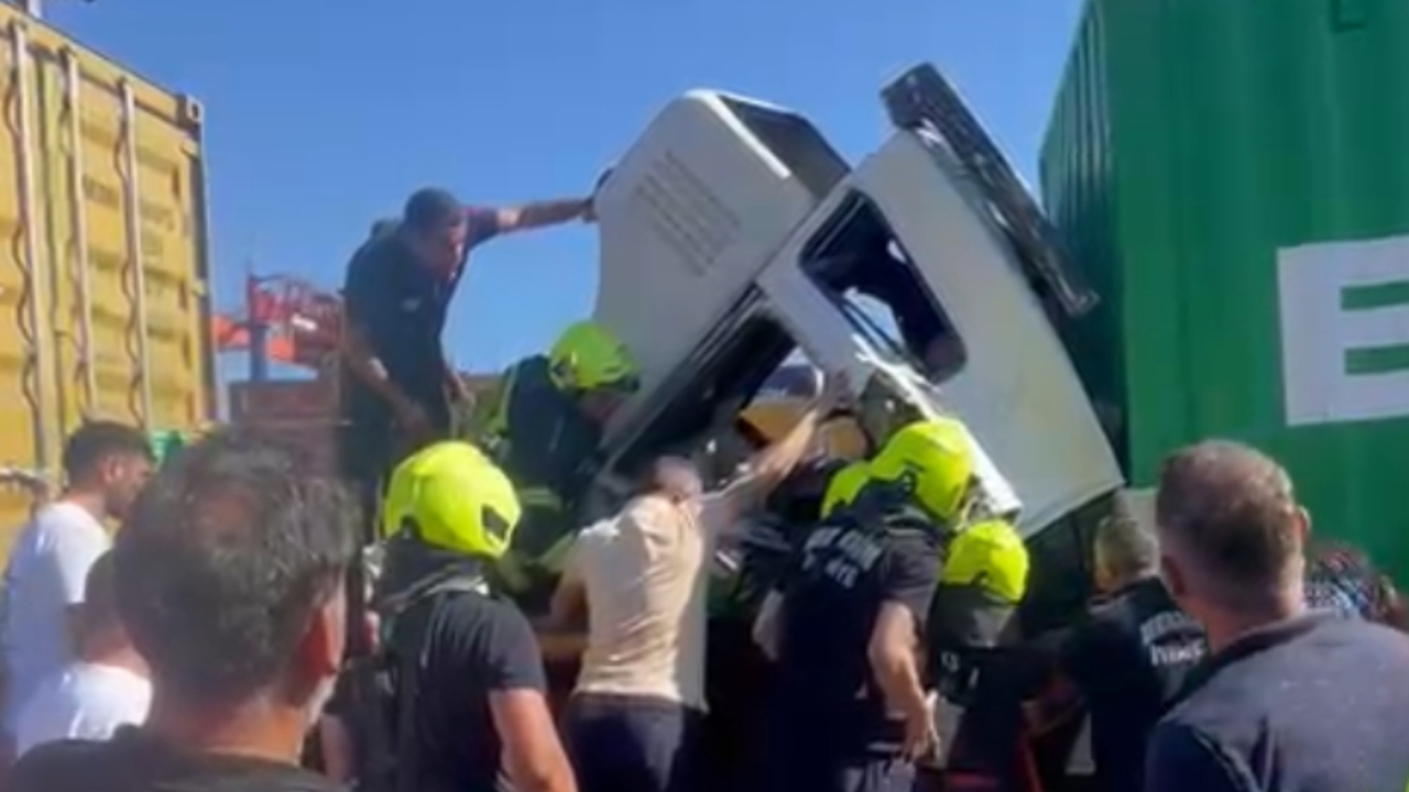 Mersin Limanında kaza: 1 yaralı