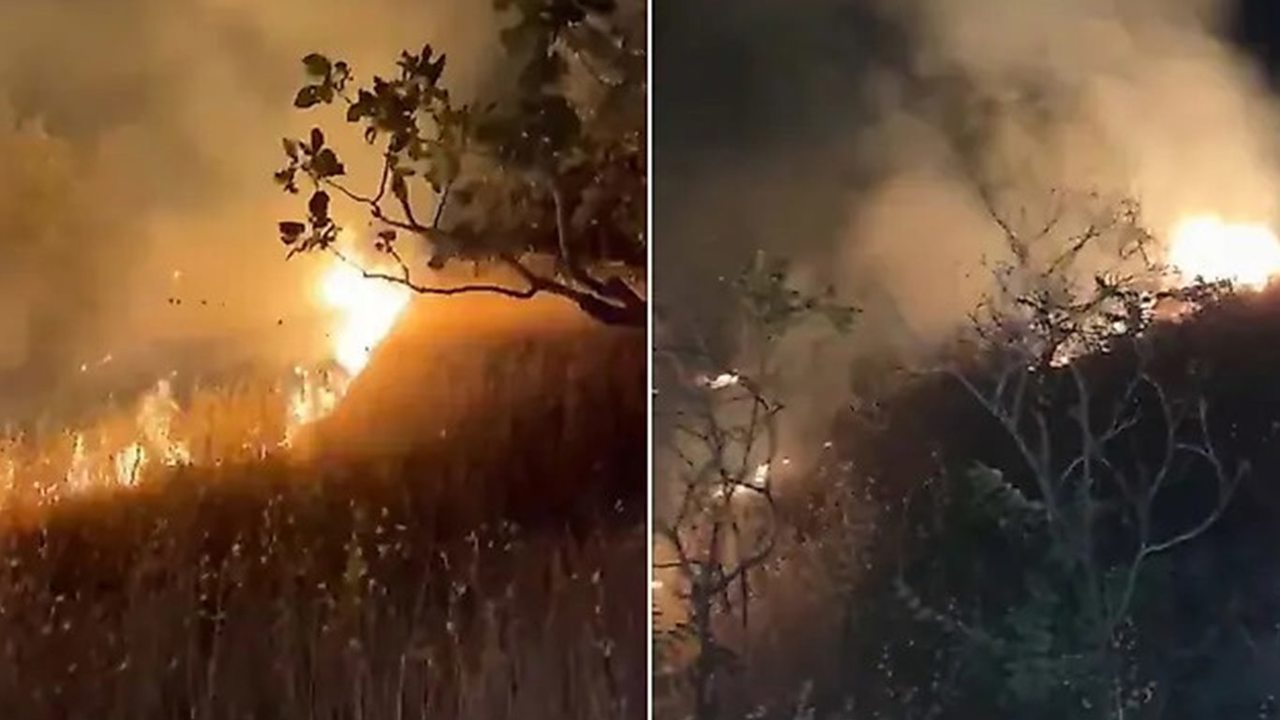 Siirt'te kontrol altına alınan yangın gece yeniden başladı