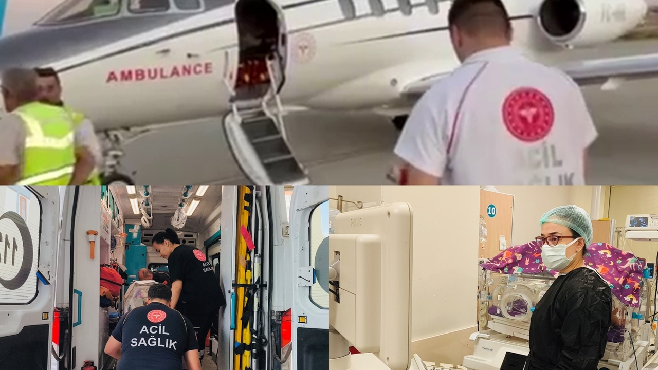 Kalp hastalığı tespit edilen 8 günlük bebek Ankara'ya sevk edildi