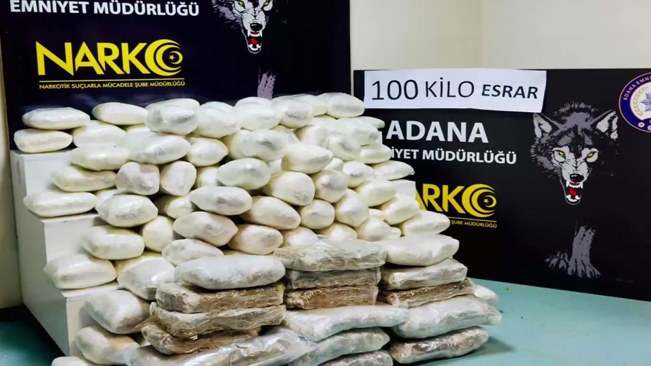 Adana’da uyuşturucu operasyonu: 100 kilogram esrar ele geçirildi