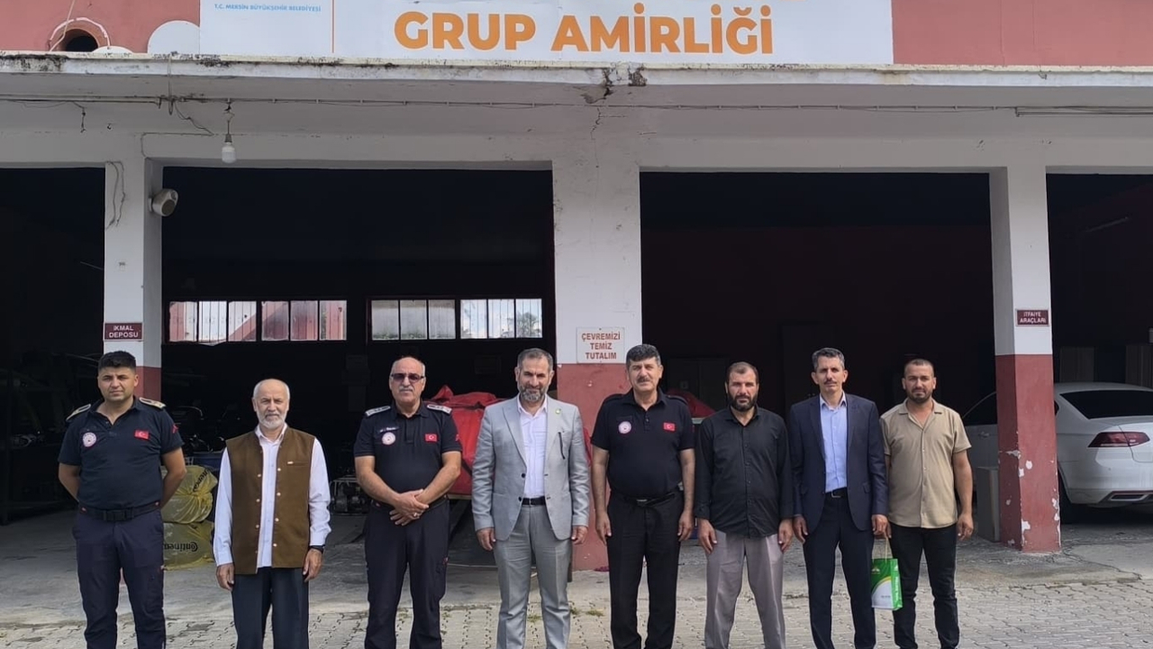HÜDA PAR Tarsus İlçe Başkanlığı'ndan İtfaiye Grup Amirliği'ne ziyaret