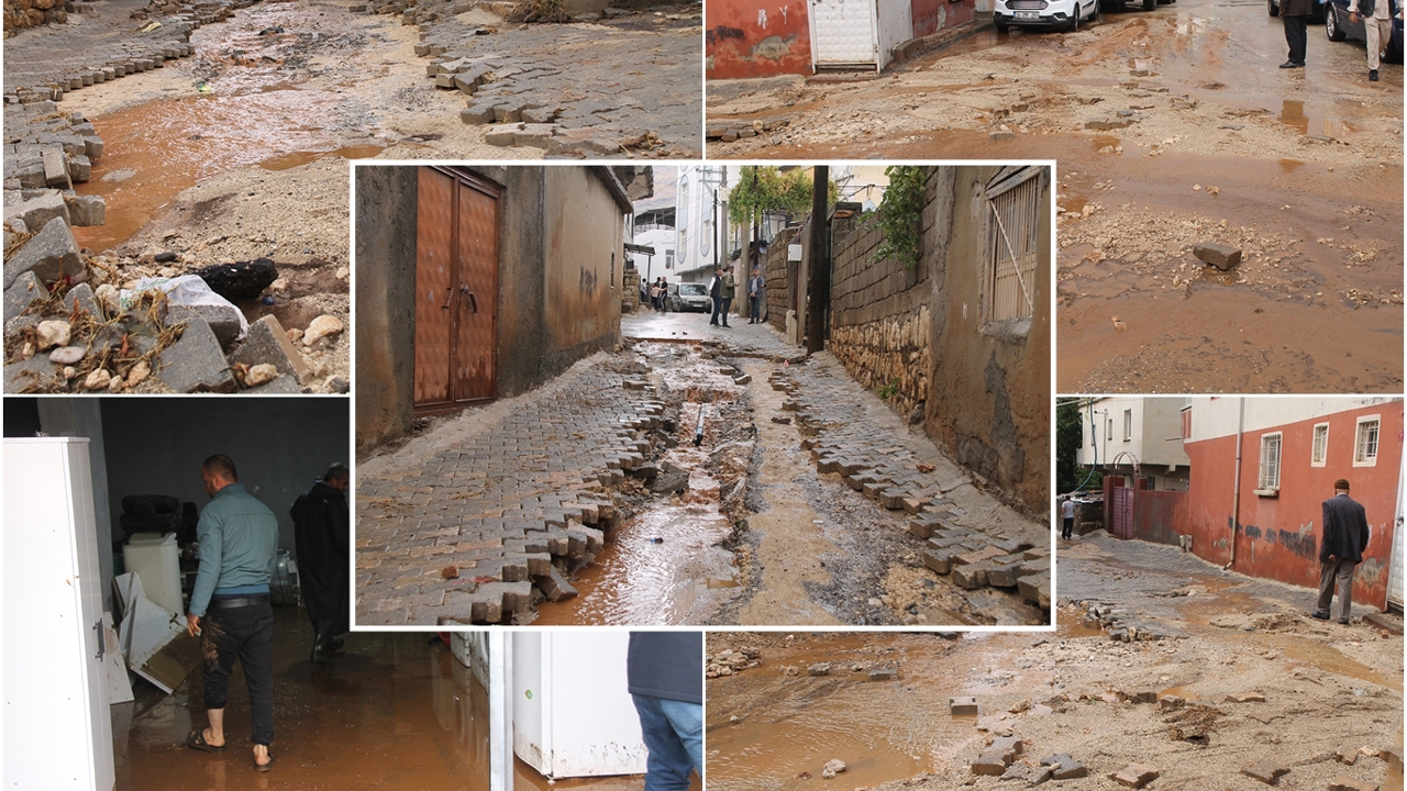 Yeni döşenen parkeler ilk yağmurda söküldü, ev ve iş yerlerini su bastı
