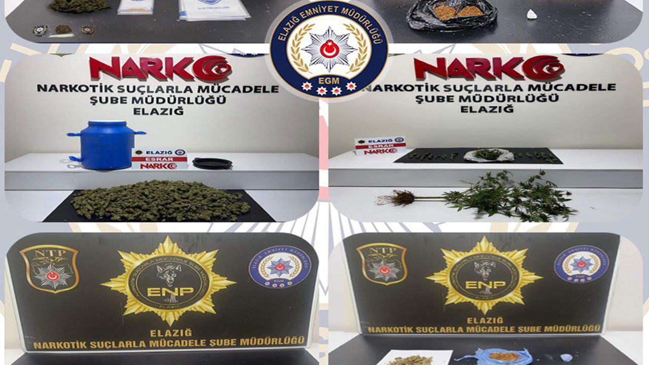 Elazığ'da uyuşturucu operasyonlarında 12 şüpheli tutuklandı