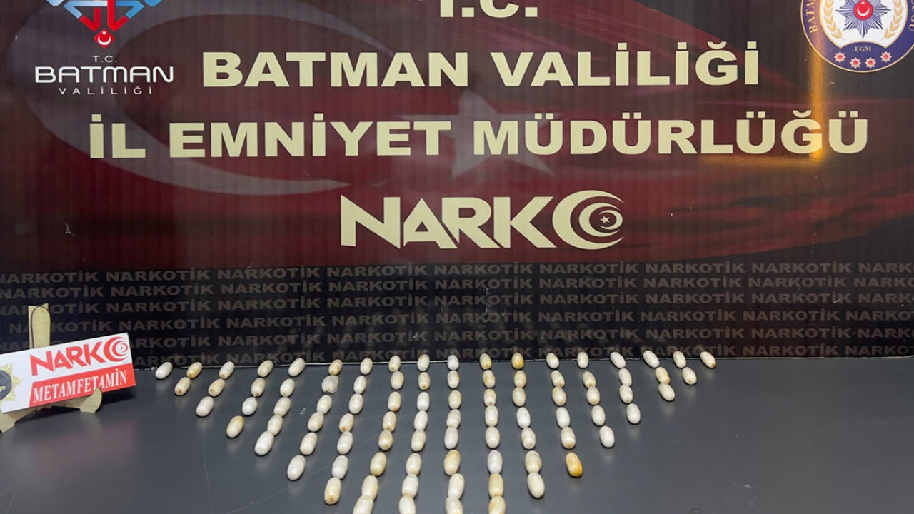 Uyuşturucuyu sindirim sisteminde taşıyordu, Batman'da yakalandı