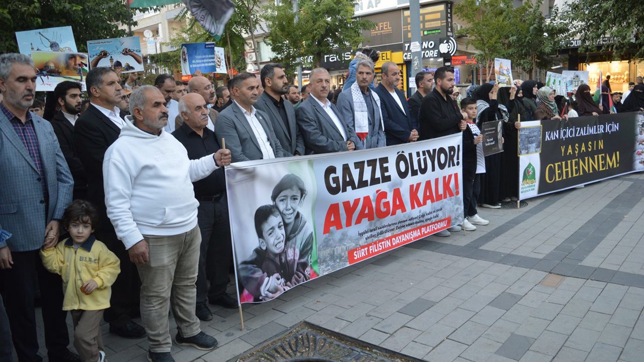 Siirt'te Aksa Tufanı yıl dönümünde Filistin için güçlü mesaj