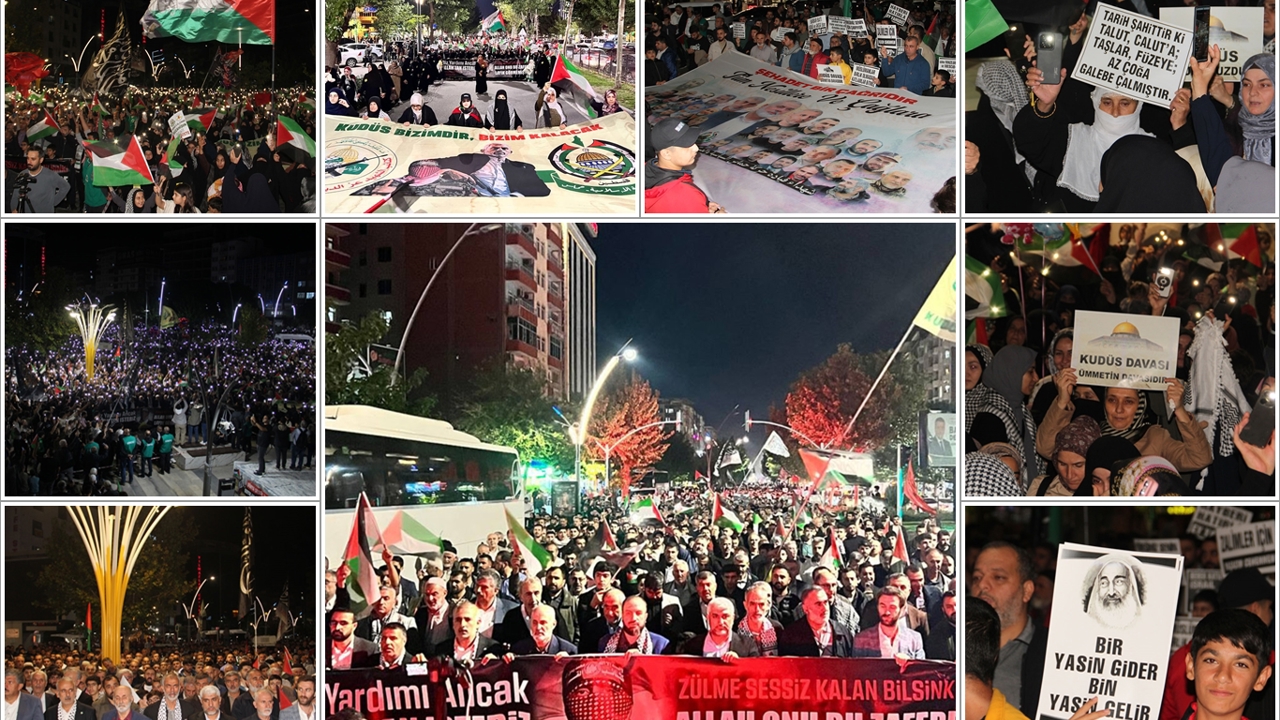 Batman'da on binler Gazze ve Kudüs için yürüdü
