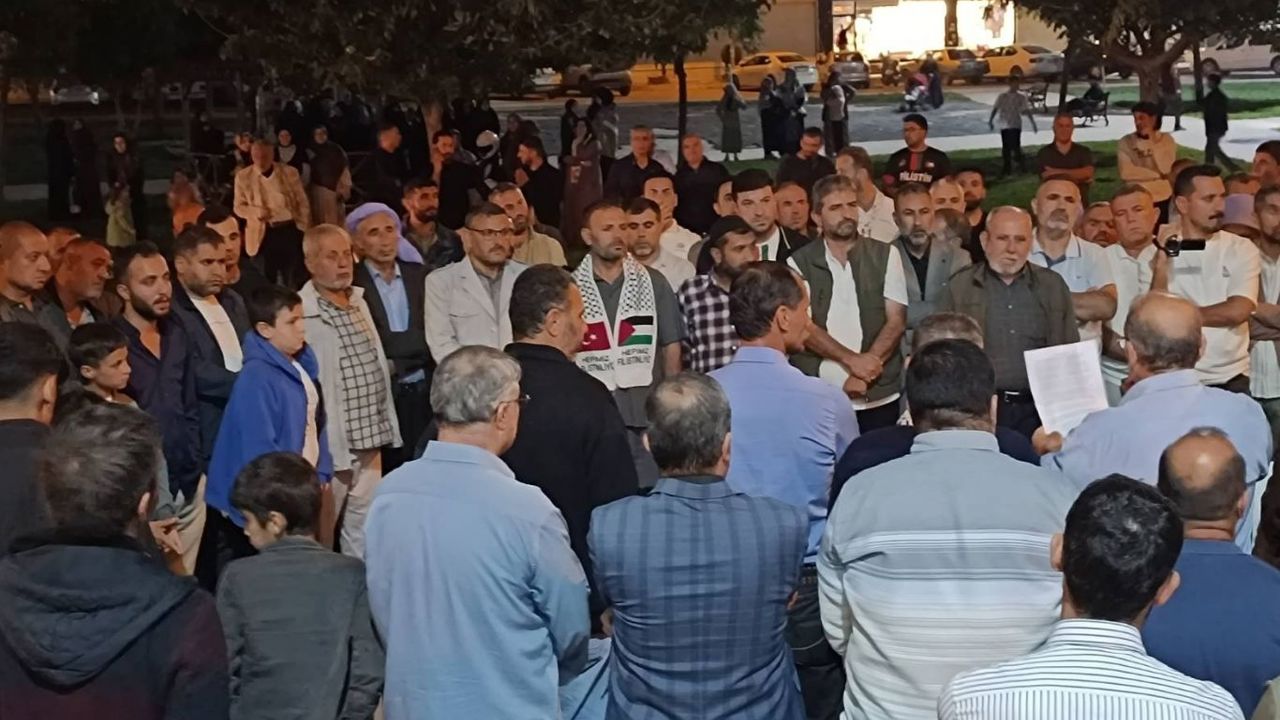 Viranşehir'de Aksa Tufanı'nın yıl dönümünde Gazze'ye destek