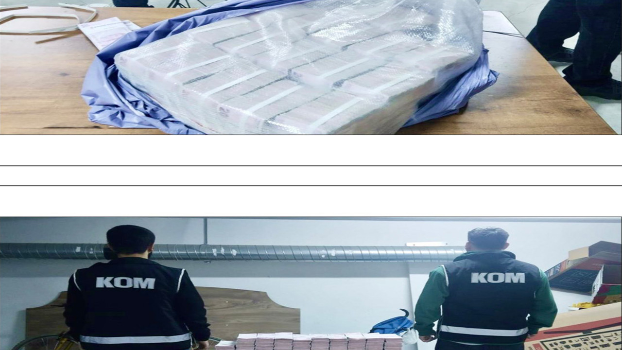 Gebze'de evin bodrumunda 3 milyon 912 bin 800 TL ele geçirildi