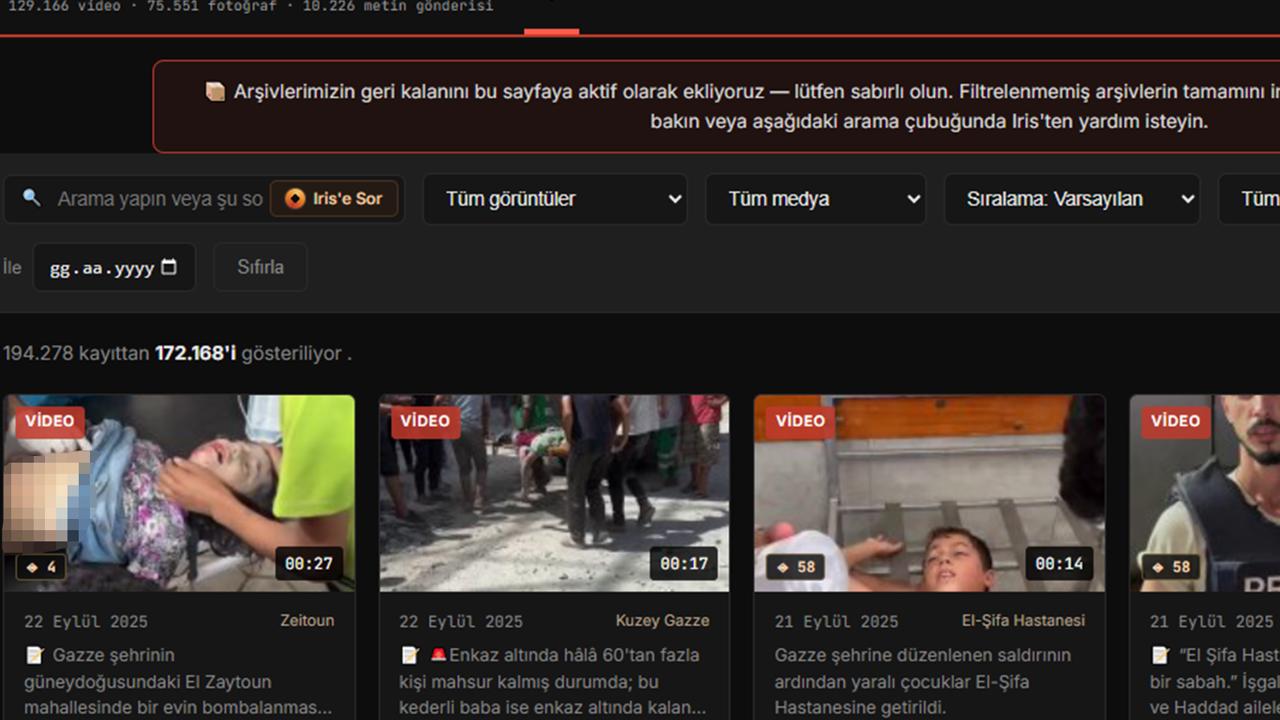 Gazze soykırımının belgelerini gösteren dijital veri tabanı: Binlerce görüntü ve veri Archive Genocide'da bir arada