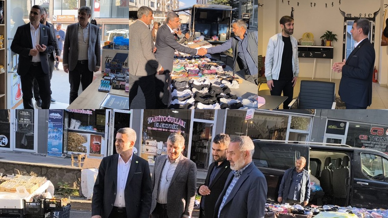 HÜDA PAR Bingöl İl Başkanlığı’ndan Saray Mahallesi esnafına ziyaret