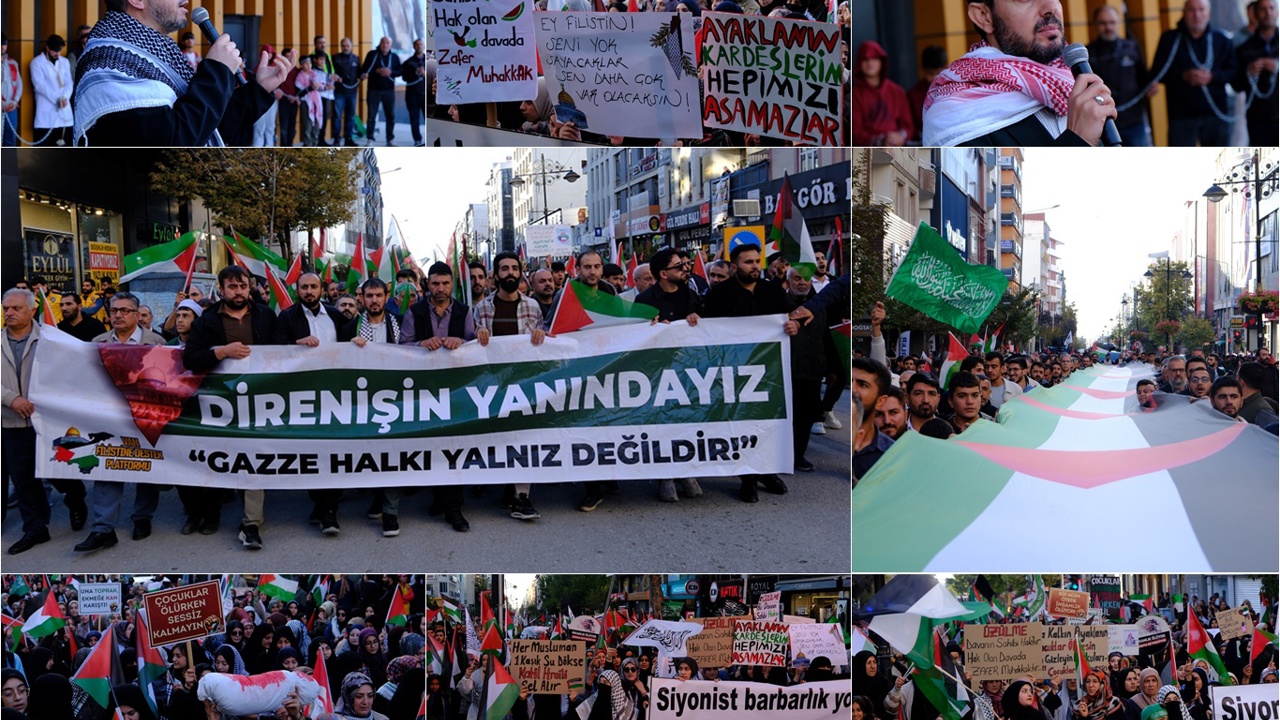 Van’da Aksa Tufanı'nın 3'üncü yılında binlerce kişi Gazze için yürüdü