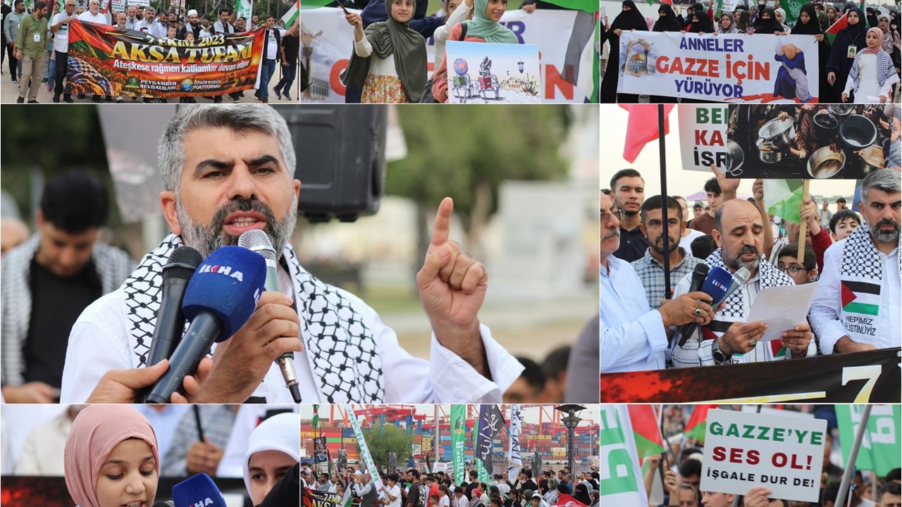 Mersin'den Gazze için ortak çağrı: Kınamayın, yaptırım uygulayın