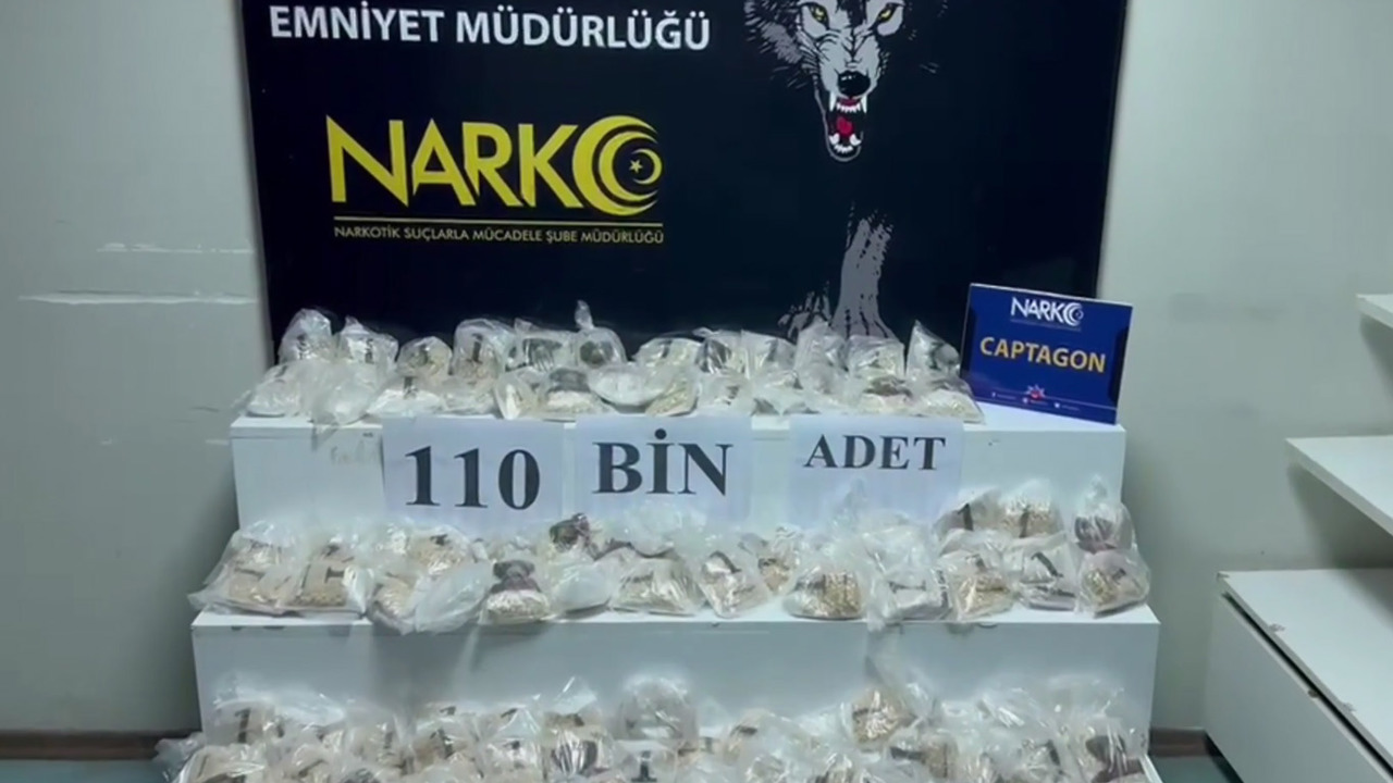 Adana’da 110 bin captagon hap ele geçirildi
