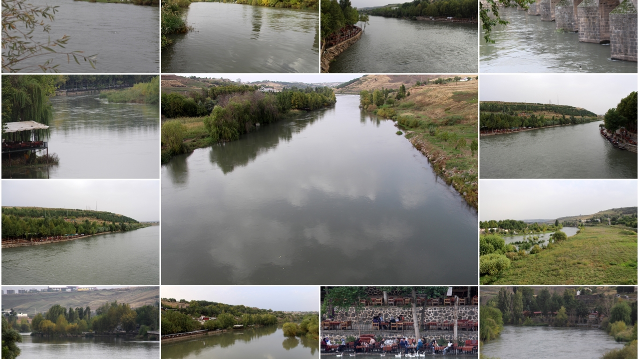 Diyarbakır'da yağışlarla birlikte Dicle Nehri'nin debisi arttı
