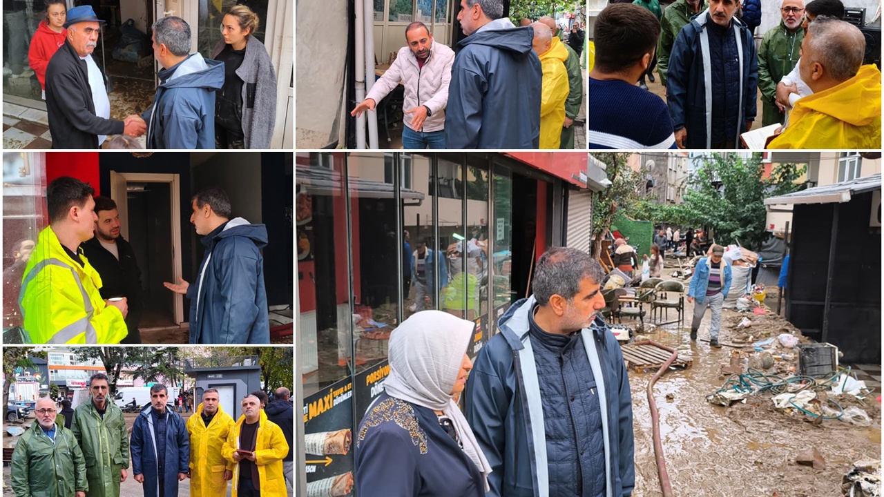 HÜDA PAR İstanbul İl Başkanlığı'ndan sel mağdurlarına ziyaret