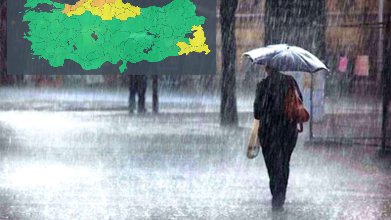 5 ile turuncu, 13 ile sarı kodlu alarm
