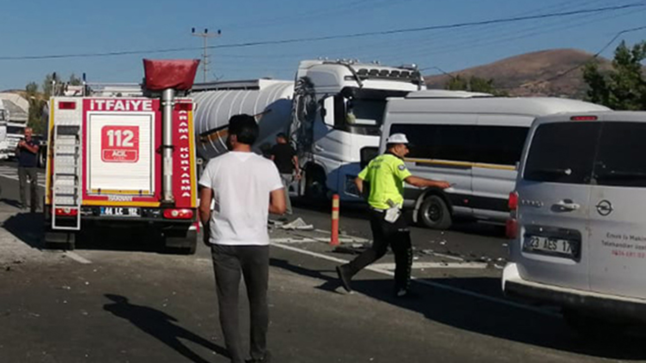 Malatya'da 5 araçlı zincirleme kaza: Bir yaralı