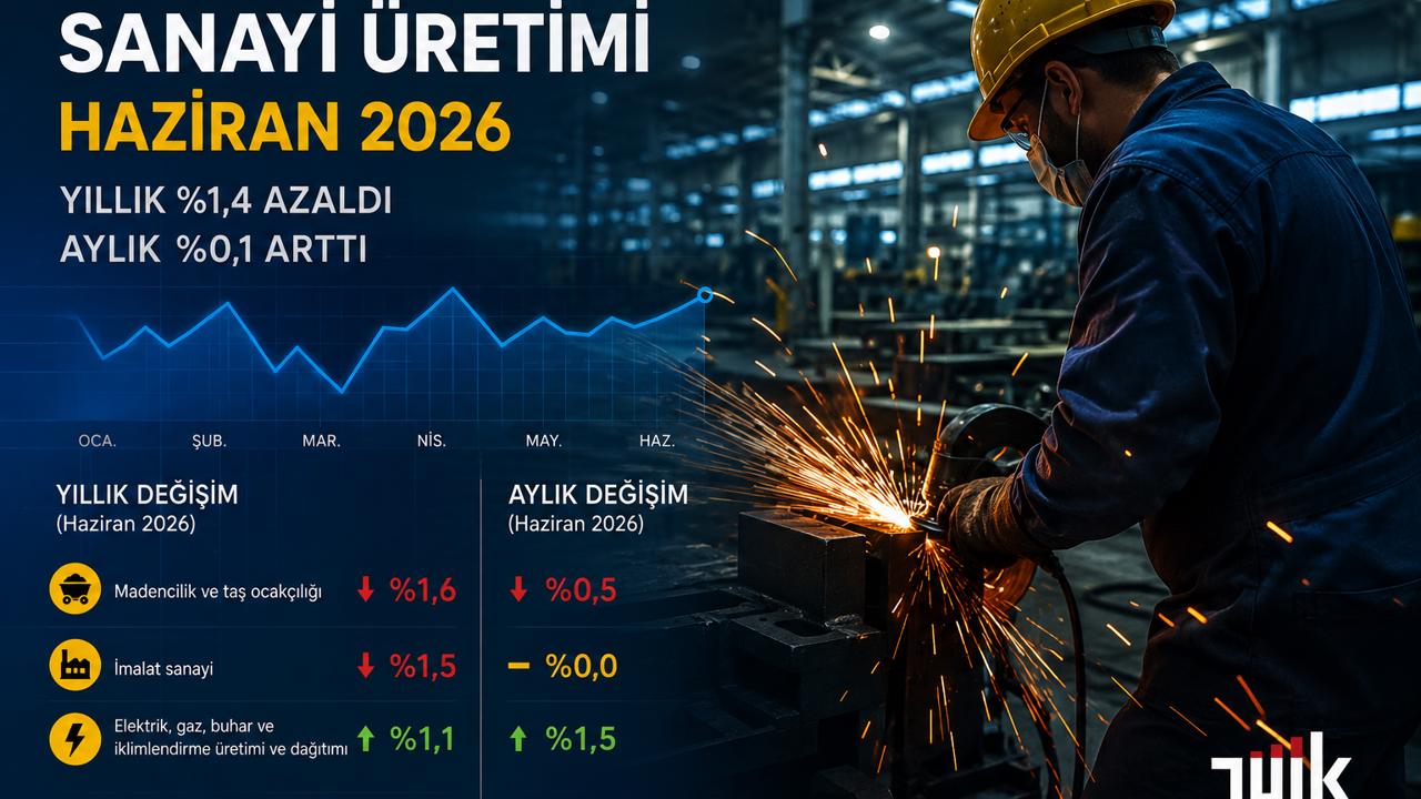 Sanayi üretimi Haziran'da yıllık yüzde 1,4 azaldı