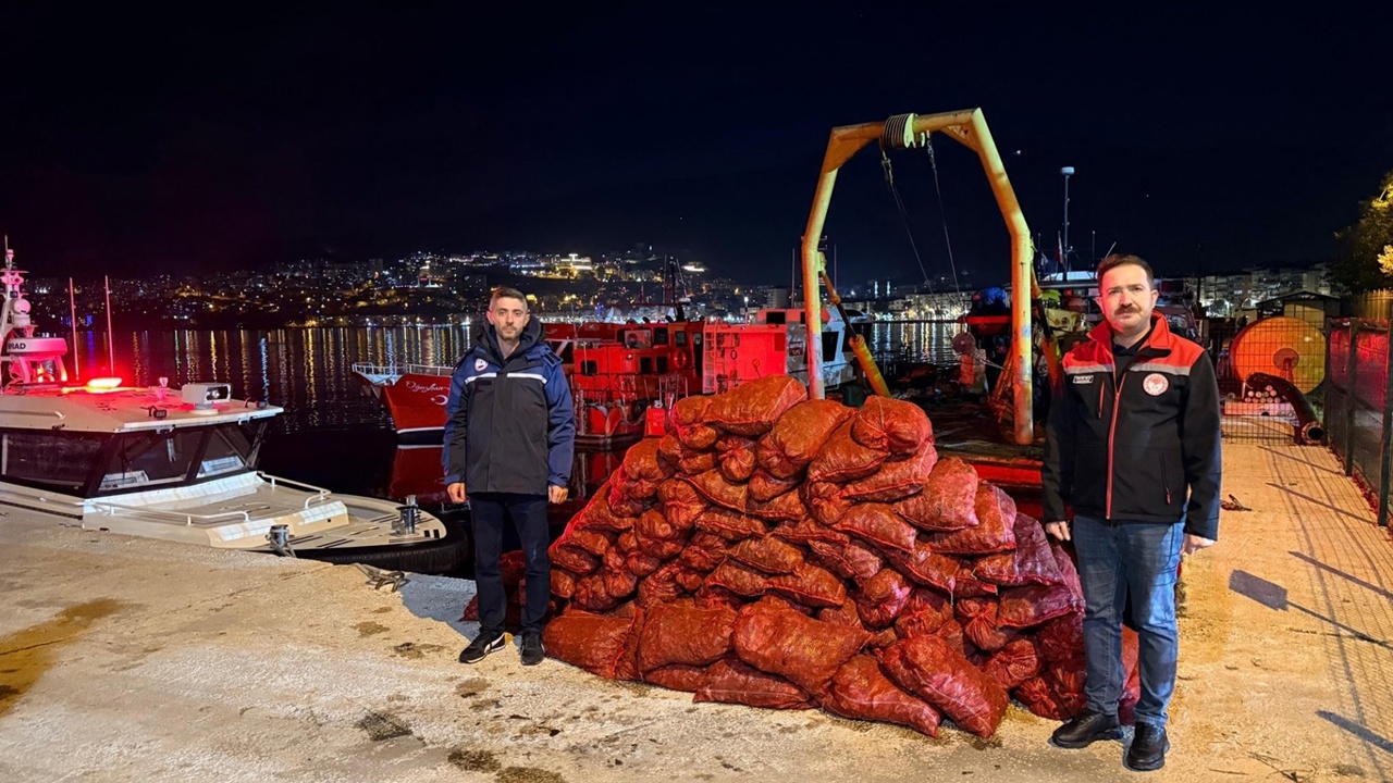 Bursa’da 1,5 ton midyeye el konuldu