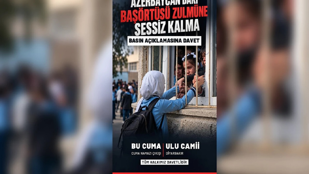 Diyarbakır'da Azerbaycan'daki başörtüsü engellemelerine karşı kitlesel basın açıklaması çağrısı
