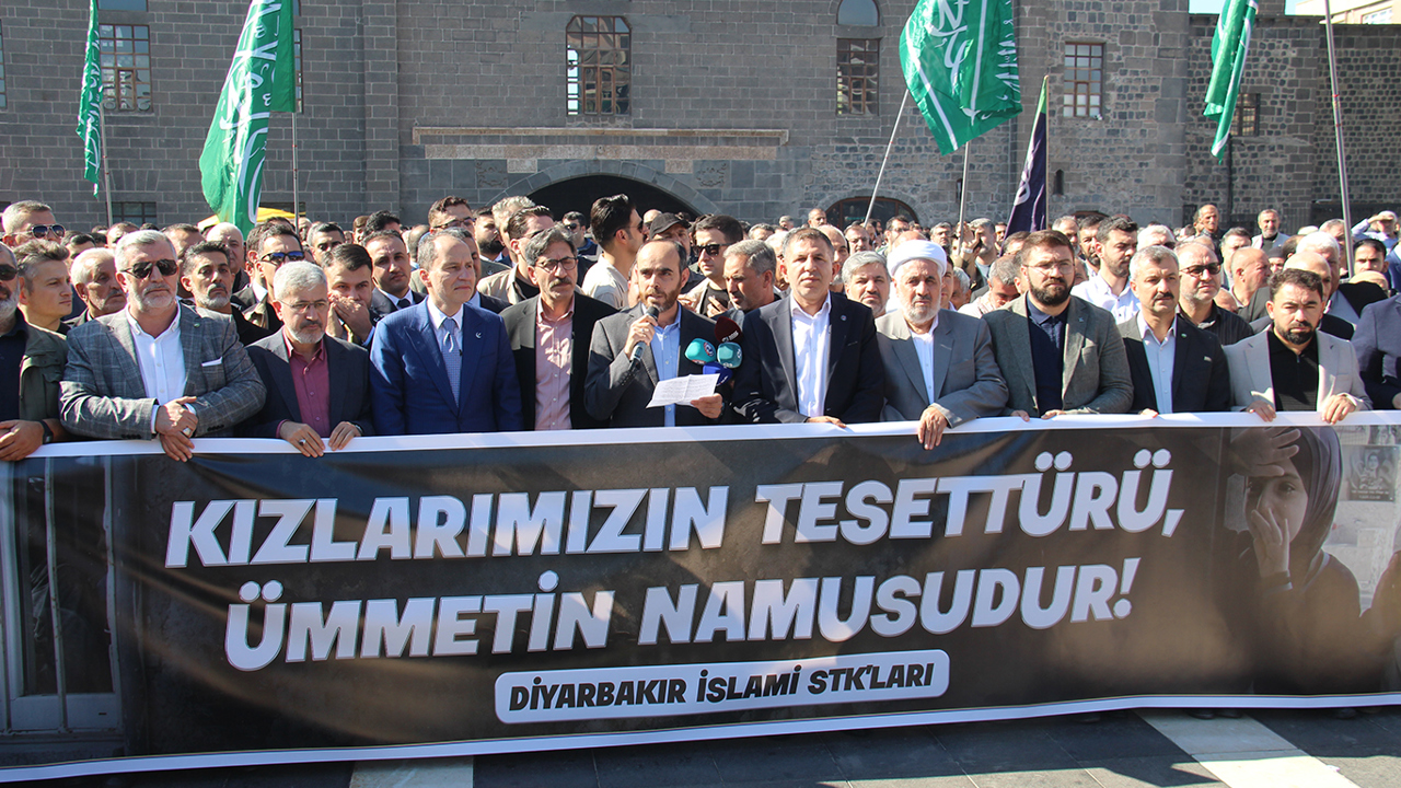 Diyarbakır'da Azerbaycan'daki başörtüsü yasağına tepki
