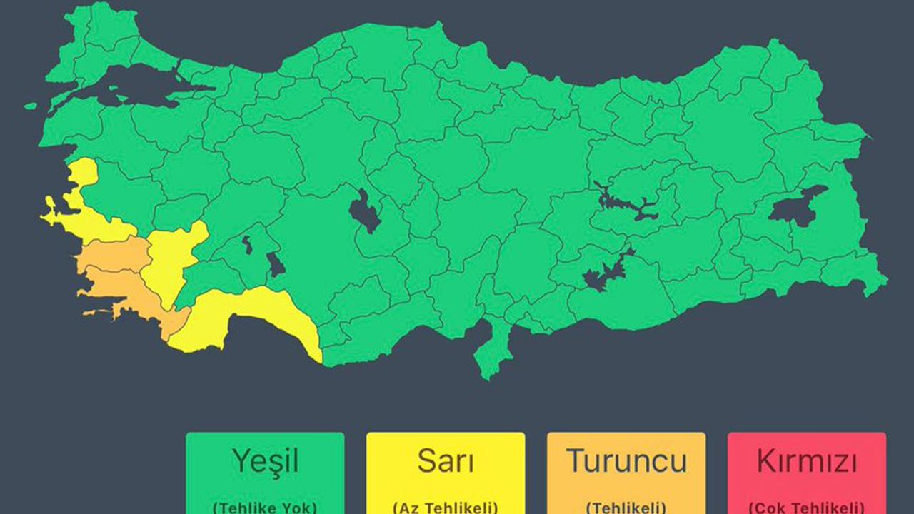 İçişleri Bakanlığından 10 il ve bazı ilçeler için sağanak uyarısı