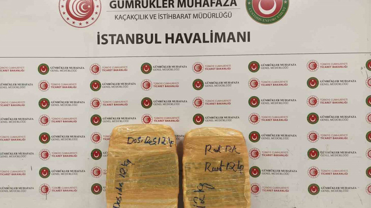 İstanbul Havalimanı'nda 25,5 kilo esrar ele geçirildi