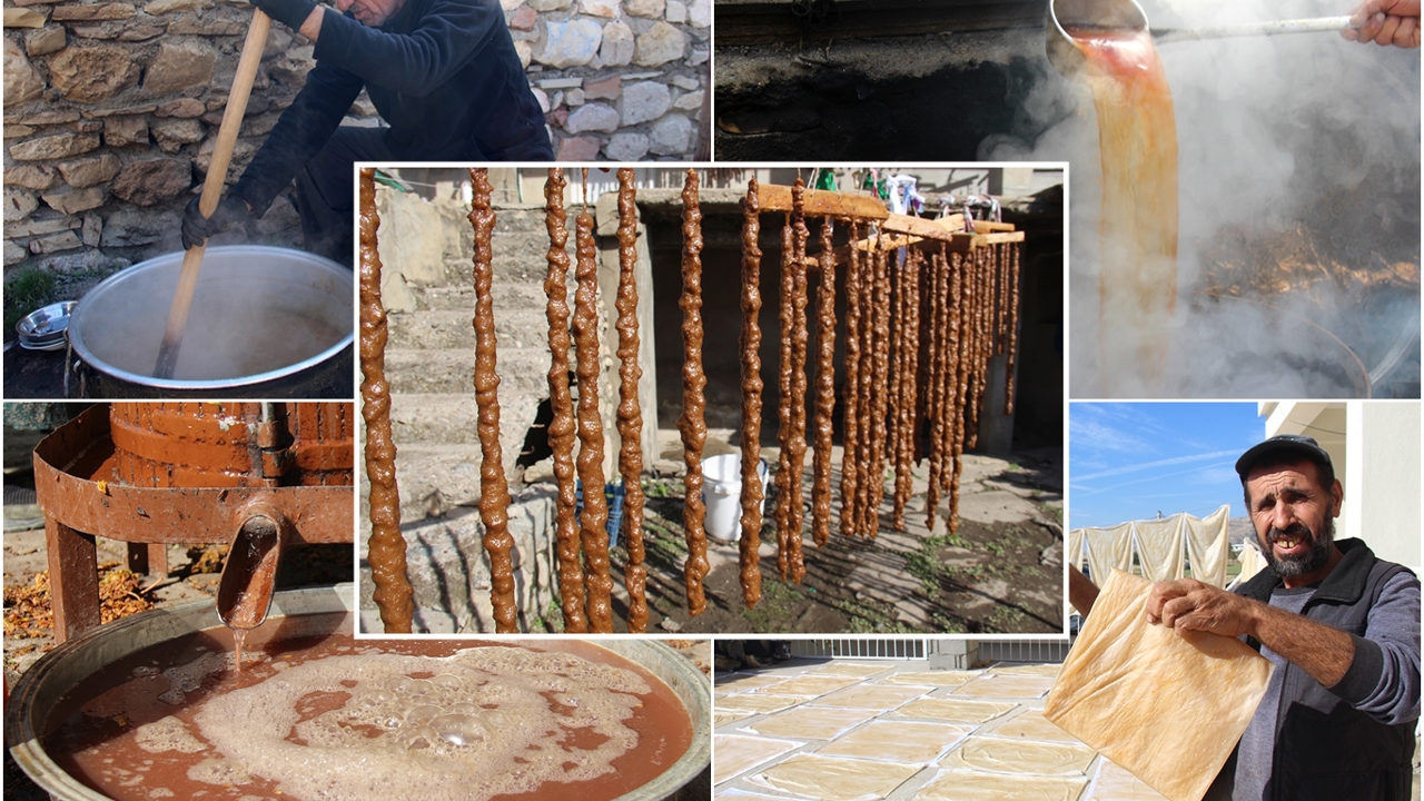 Yaklaşık 3000 yıllık geleneği sürdürüyorlar: pestil, sucuk, kesme, pekmez...