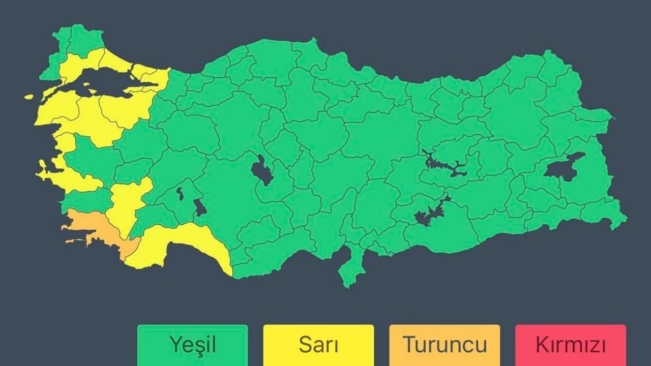 Meteorolojiden 11 il için sarı ve turuncu kodlu uyarı