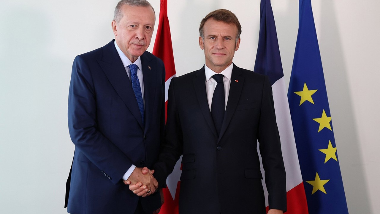 Cumhurbaşkanı Erdoğan, Fransa Cumhurbaşkanı Macron ile görüştü