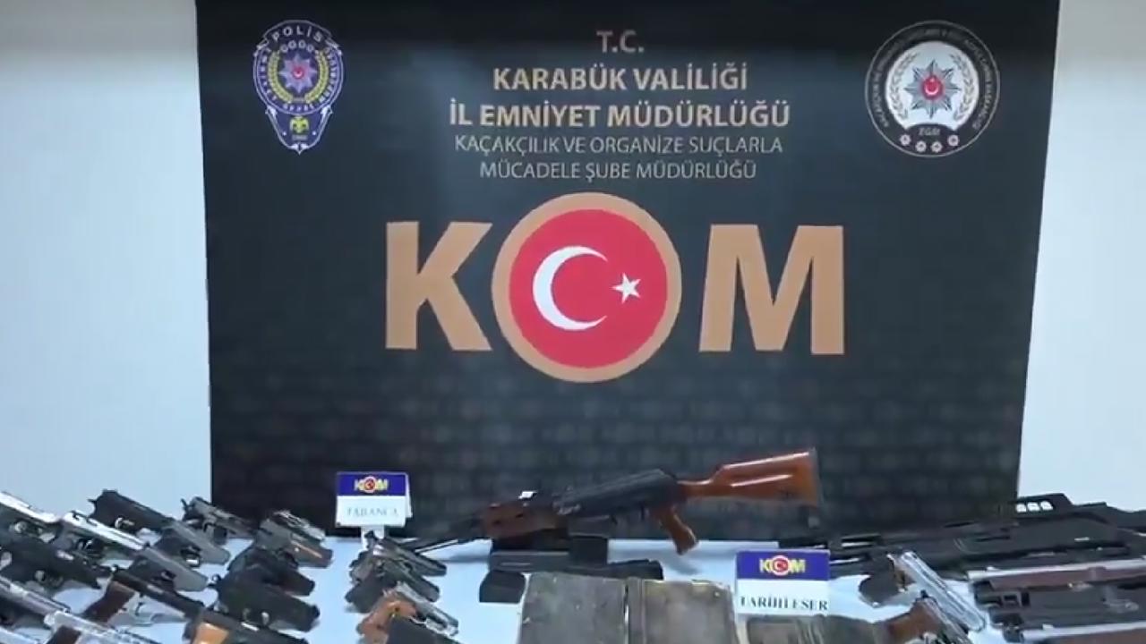 Karabük’te 23 şüpheli yakalandı, 48 ruhsatsız silah ele geçirildi