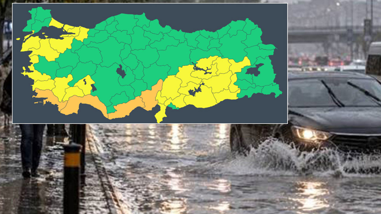 Meteoroloji'den 29 il için sarı ve turuncu kodlu uyarı