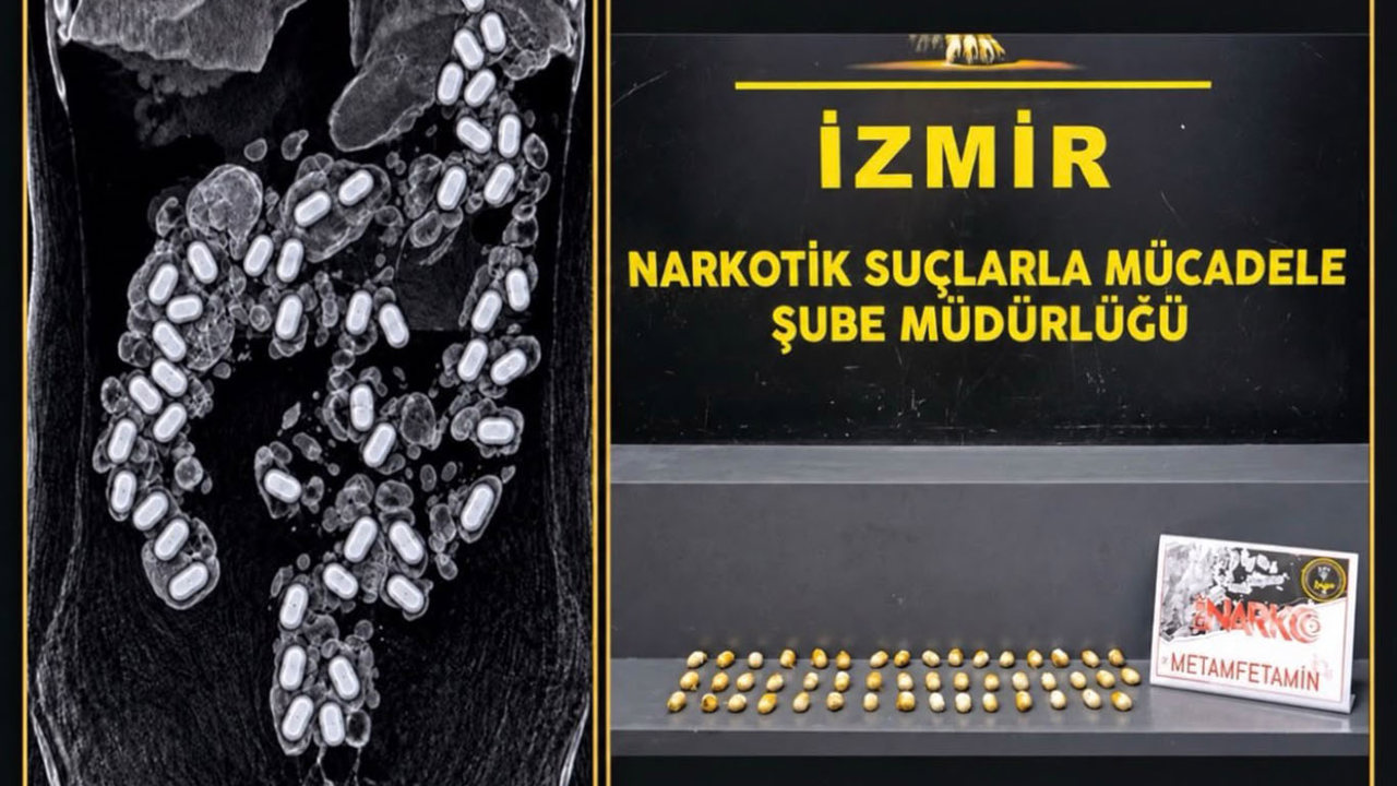 İzmir Havalimanı’nda yutulmuş 322 gram metamfetamin ele geçirildi