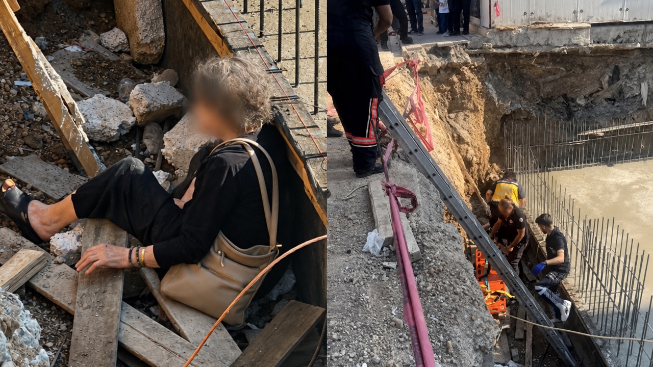 Kaldırımda Yürürken İnşaat Alanına Düştü