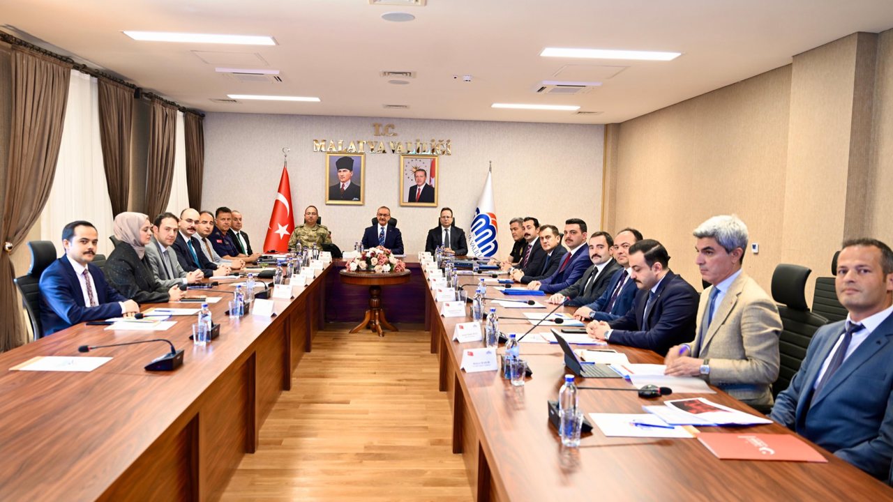 Malatya Valisi Seddar Yavuz başkanlığında gerçekleştirilen Genişletilmiş İl Güve