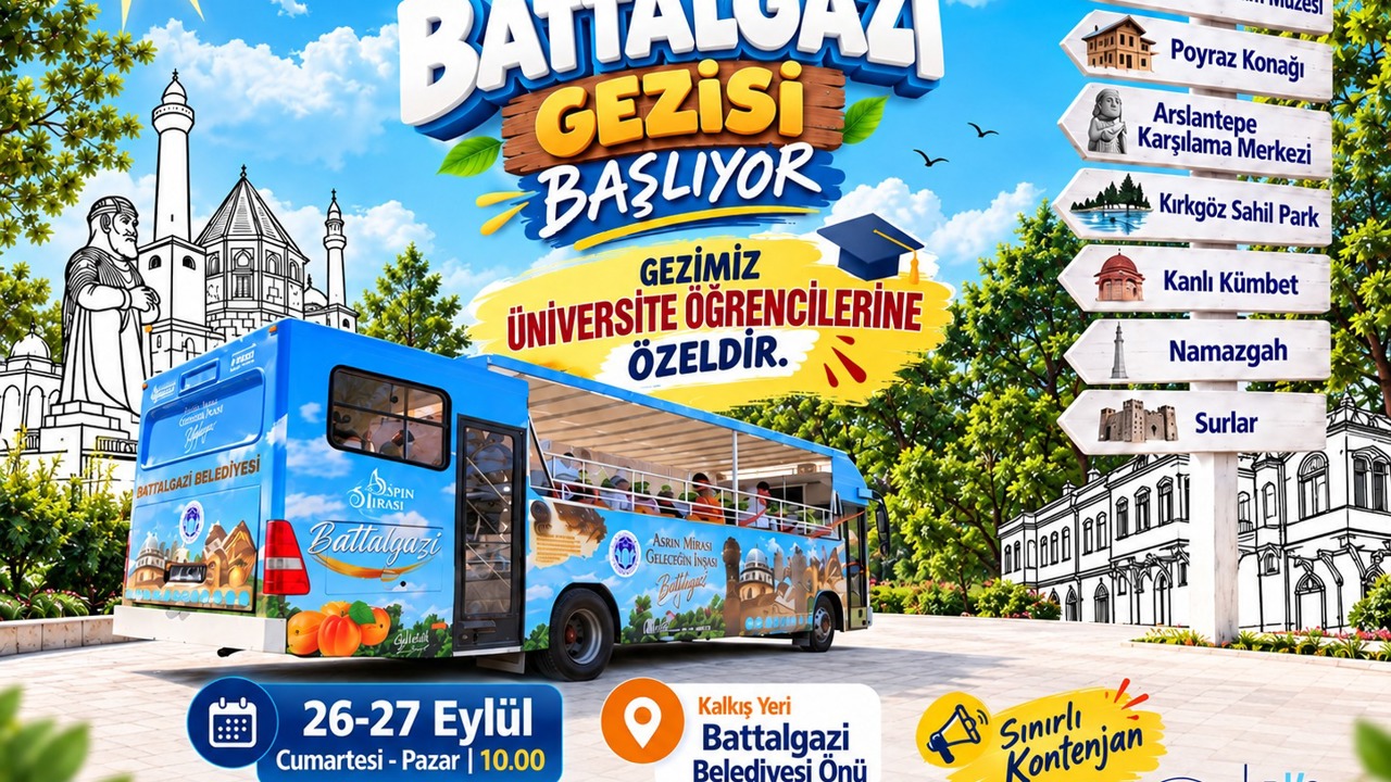 Battalgazi Belediyesinden Üniversite Öğrencilerine Tarih ve Kültür Gezisi