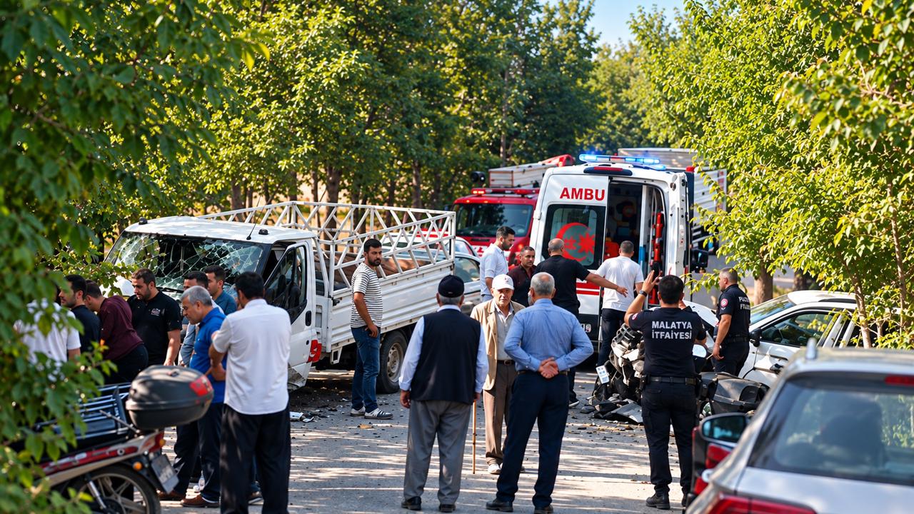 Malatya’da 2 Araç Birbirine Girdi: 2 Yaralı