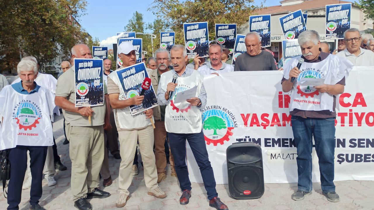 Malatya'da Emeklilerden Seyyanen Zam Çağrısı