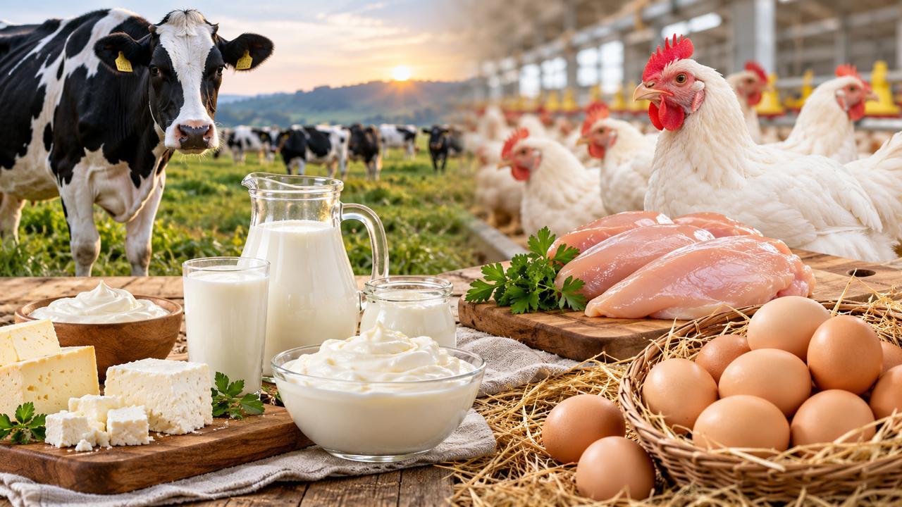 Türkiye’de Süt, Tavuk Eti Ve Yumurta Üretimi Arttı