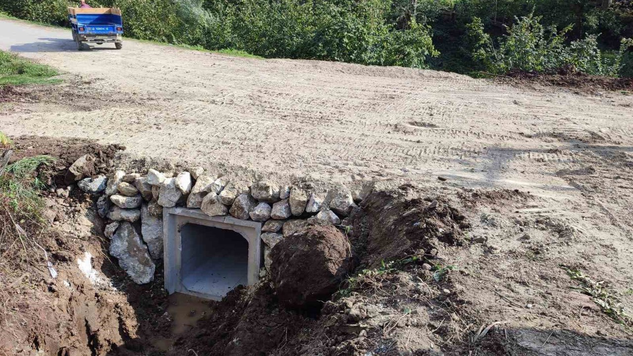 Taşkın  riskine karşı kutu menfez çalışması
