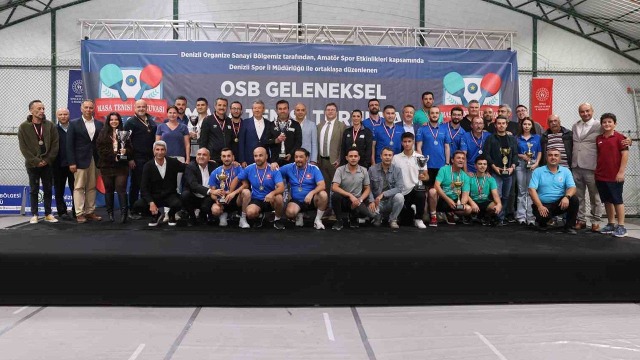 Denizli OSB 6. Masa Tenisi Turnuvası şampiyonları belli oldu
