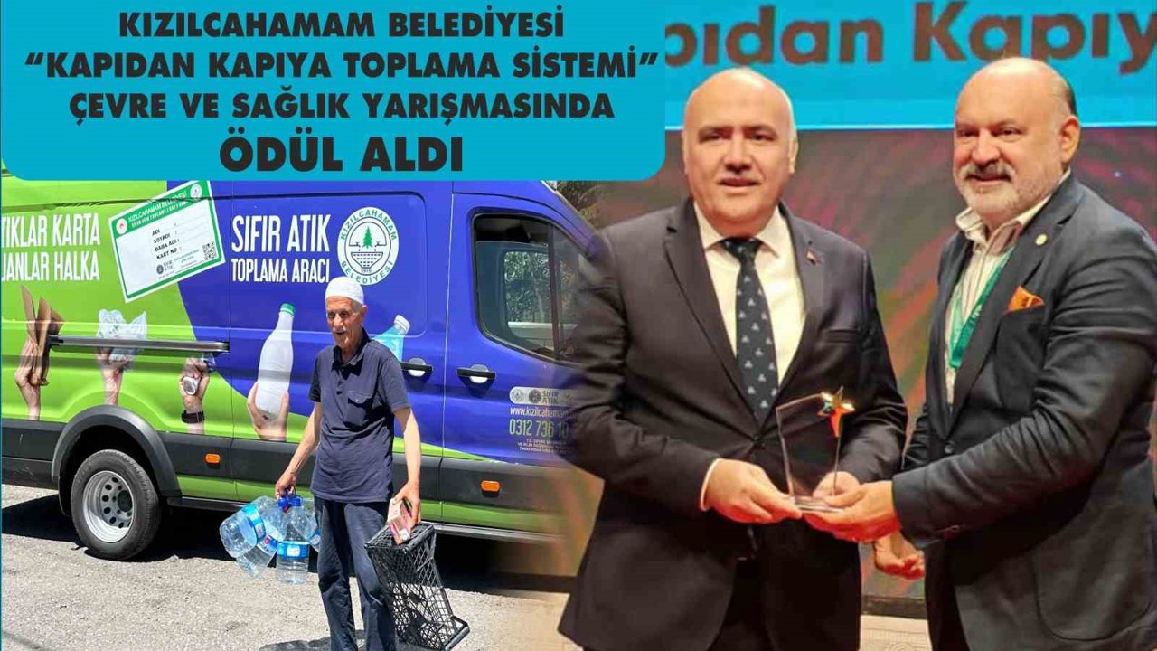 Kızılcahamam’da uygulanan ’kapıdan kapıya toplama sistemi’ne ödül
