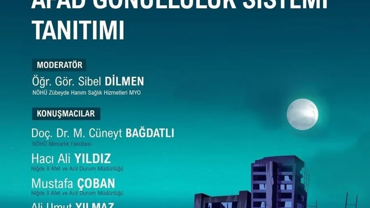 NÖHÜ’de afet farkındalık paneli düzenlenecek
