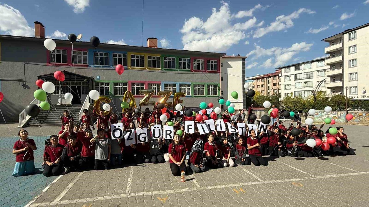 Muş’ta öğrencilerden Filistin’e destek için anlamlı etkinlik

