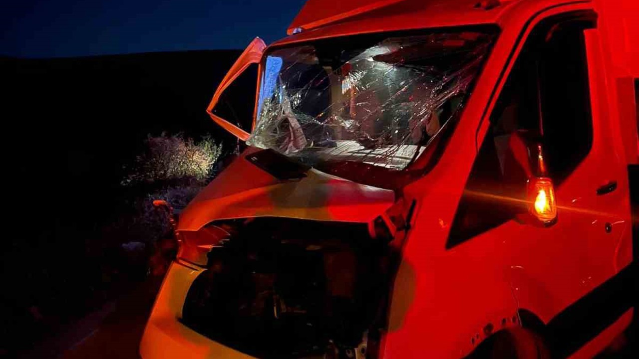 Mardin’de kamyonet ile traktör çarpıştı: 2 yaralı
