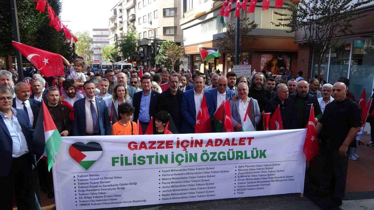 Trabzon’da "Gazze İçin Adalet, Filistin İçin Özgürlük" yürüyüşü
