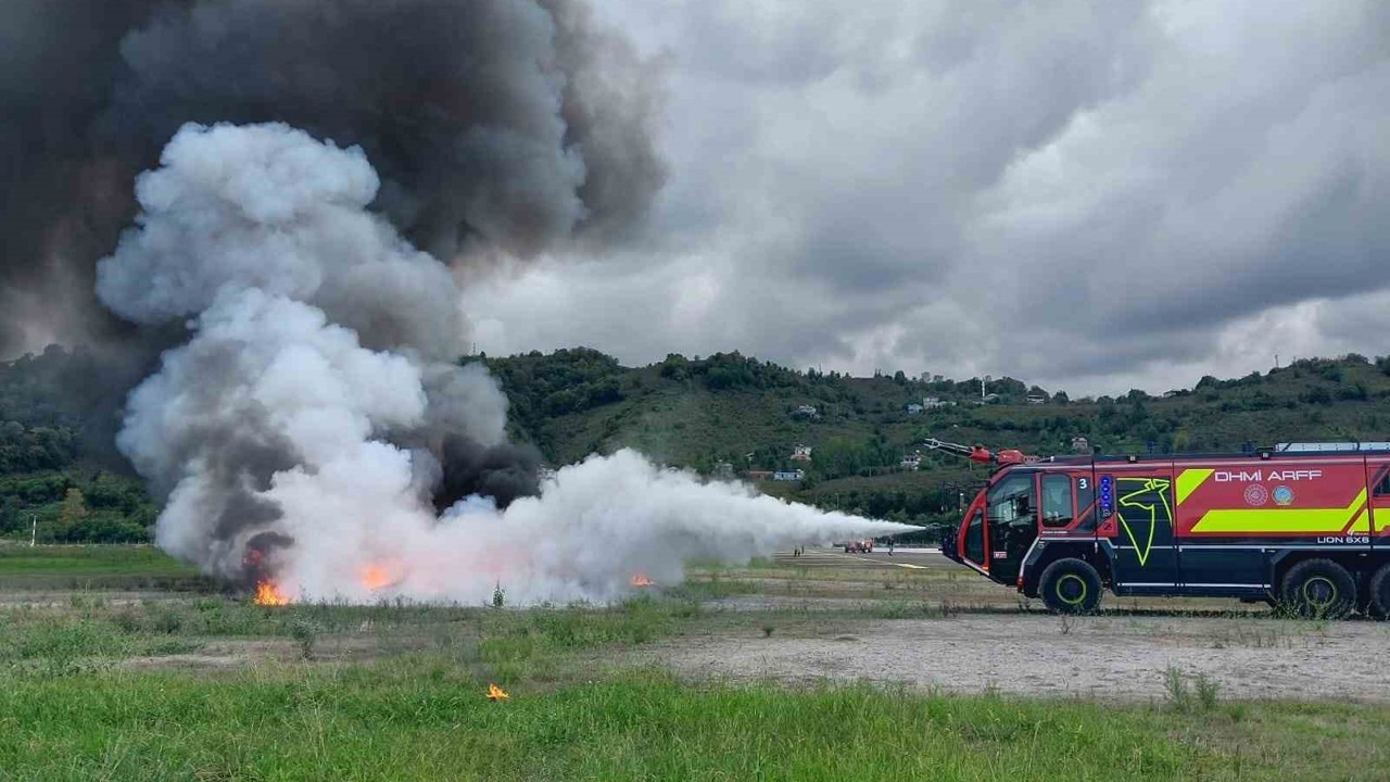 Ordu-Giresun Havalimanı’nda acil durum tatbikatı
